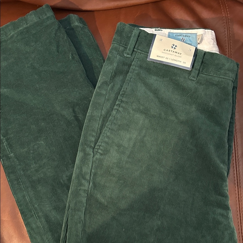 Castaway Dark Green Corduroy Pants Country Club menswear